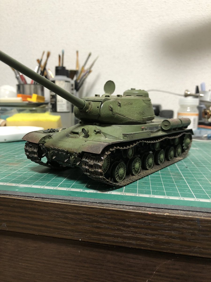 katayas1984's tweet photo. ソ連の重戦車JS-2を作ってみたよ。
なかなかカッコイイぞ https://t.co/Qi4Y6Y6lL3