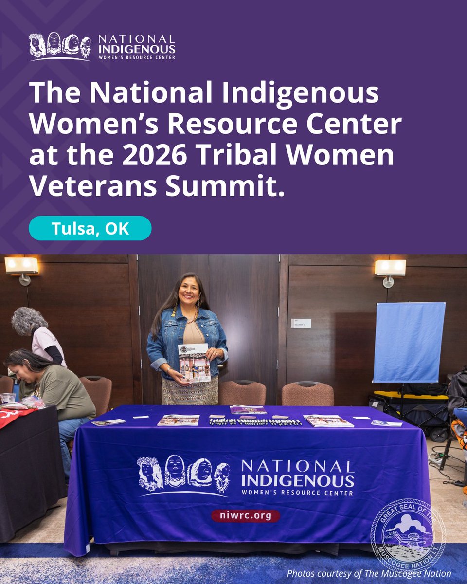 niwrc's tweet image. Last week, NIWRC staff participated in the 2026 Tribal Women Veterans Summit, organized by the @MuscogeeNation Veterans Affairs, in collaboration with the @DeptVetAffairs and Office of Tribal Government Relations.

Thank you for having NIWRC present for #IndianCountry.