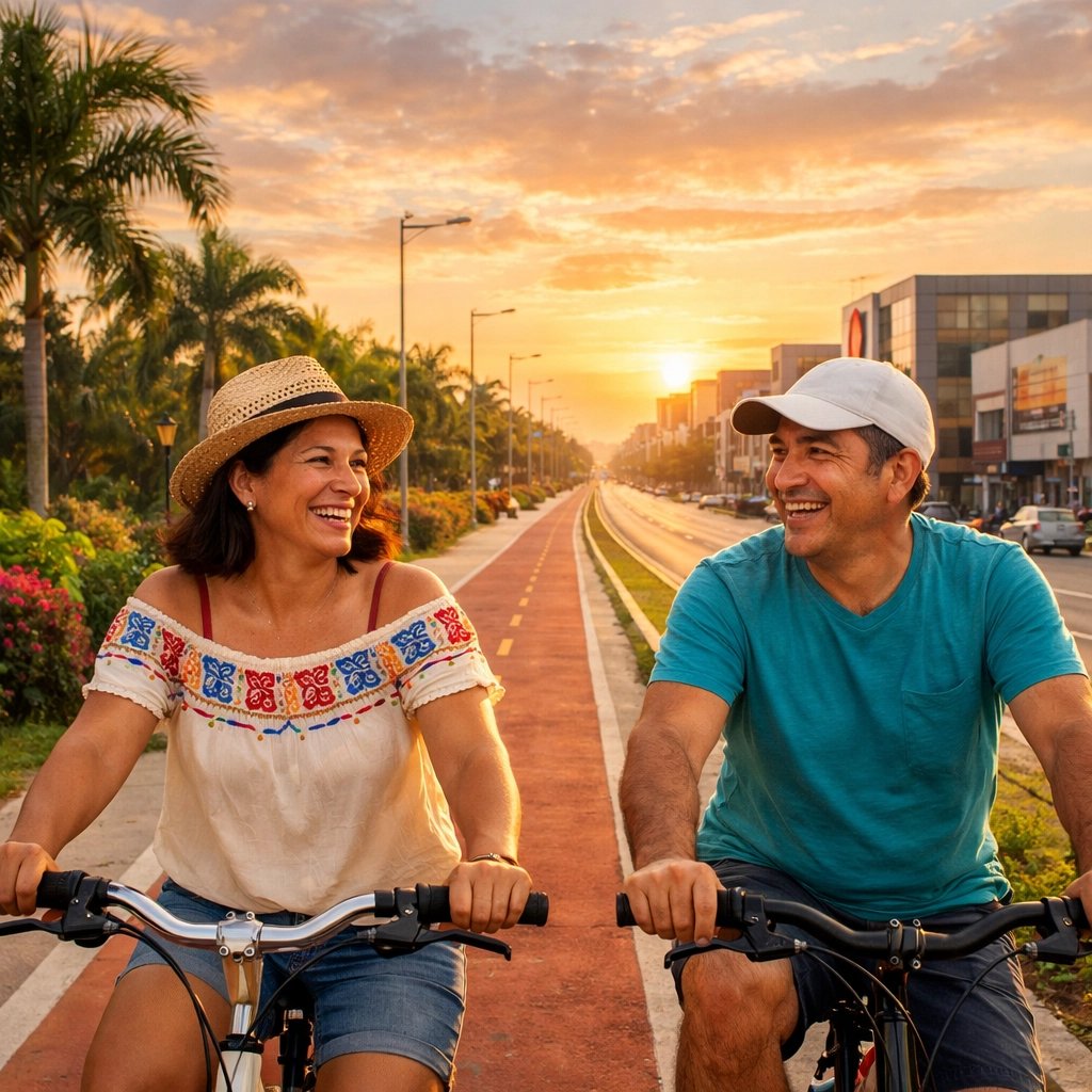 🚴‍♂️ No hay mejor manera de empezar el día que aprovechando una ciclovía para correr, caminar a tu perrito o darle a los pedales, Cancún nos regala estos espacios para mantenernos activos. ¿Cuál es tu preferida? 🌅#CancunActivo #VidaSaludable