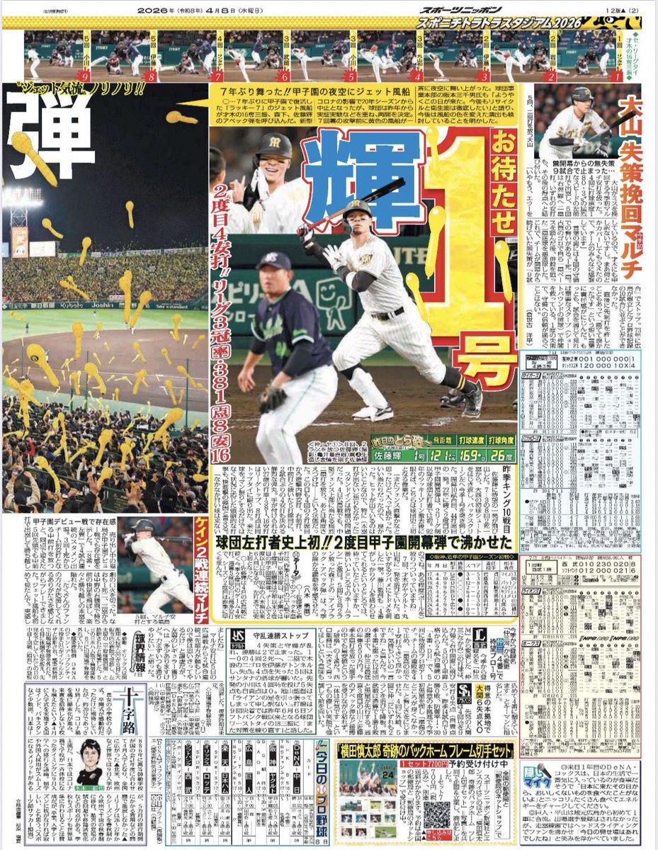 遠藤礼🦎⚡️スポニチ大阪総合コンテンツ部🦎⚡️阪神担当 tweet media