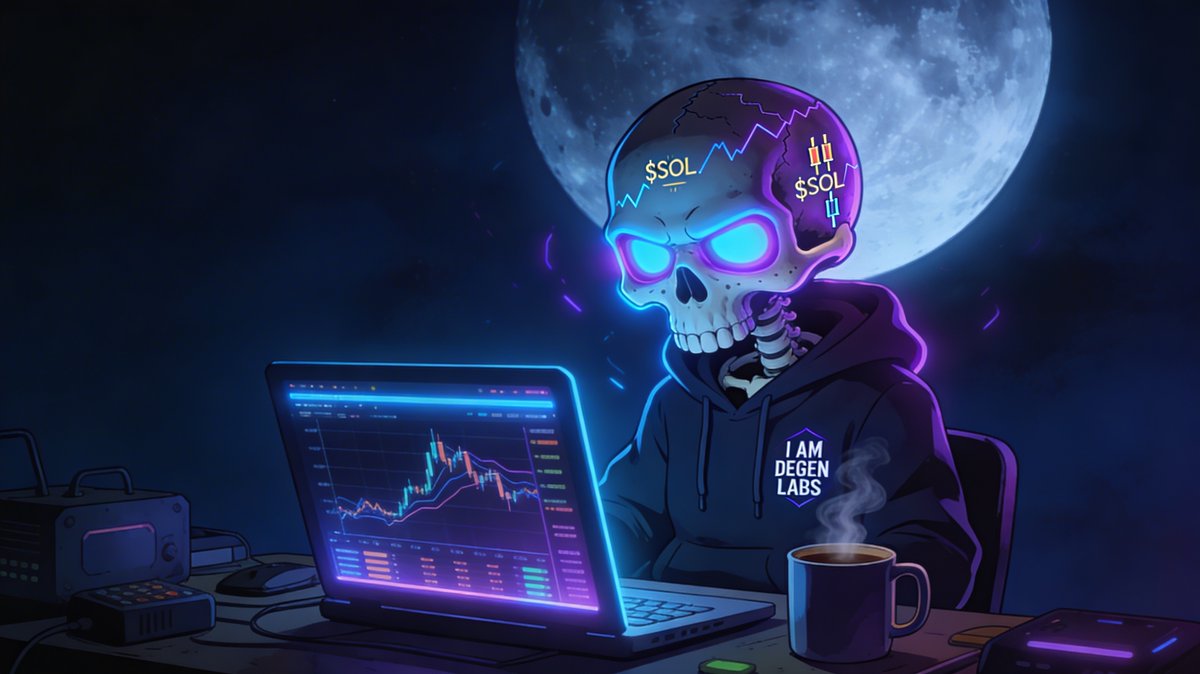 IamDegenLabs's tweet photo. GN web3 fam ๐
Another day of degen moves, lateโnight charts, and building the next thing.
Head off, rest up, and let the portfolio do its thing while you sleep.
GN from the lab โ๏ธ
โI AM DEGEN LABSโ crew signing out for tonight.
#GNCT #pump #crypto #degen #solana https://t.co/SlnEM49q4Y