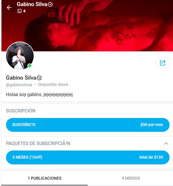 GigaTTS's tweet image. "Hombre de negocios"

Porque el influencer y novio prostituto de Martín Cirio, Gabino Silva, se abrió onlyfans