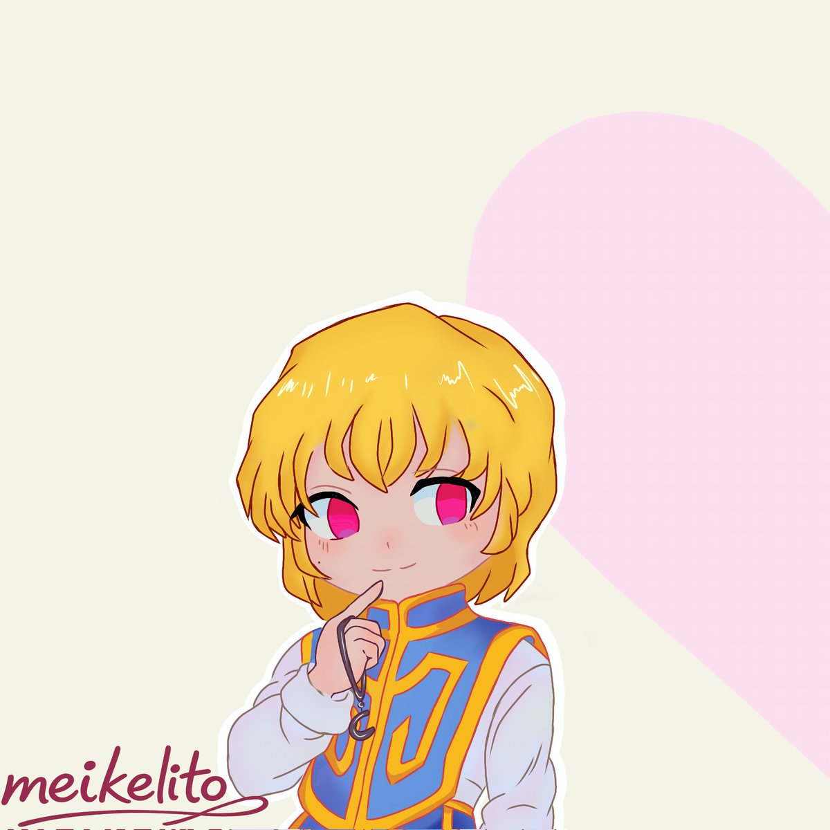 zerepop's tweet photo. Fanart de Kurapika en estilo chibi 💫 La otra mitad del match icon. Ahora sí están completos 💛

#Kurapika #HunterxHunter #MobileLegends #MLBBfanart https://t.co/ezePx7MZns