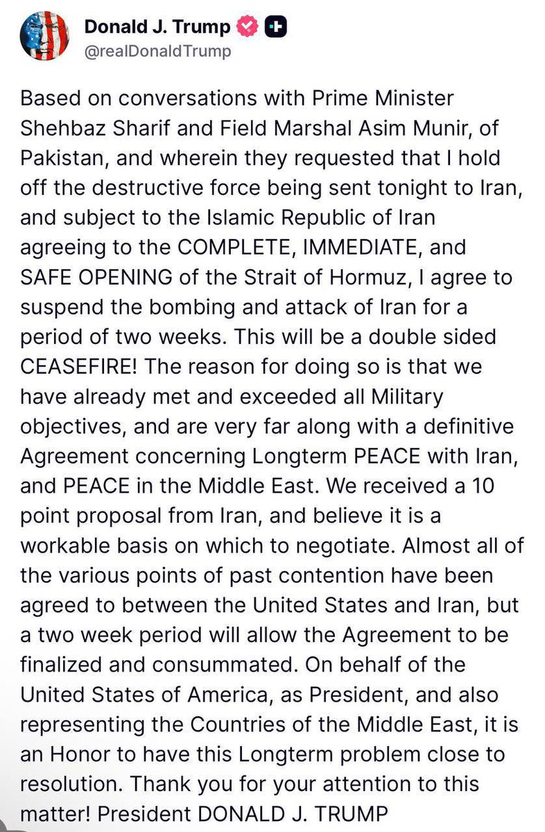 Tradewith_kd's tweet image. 🚨 #BREAKING Huge update on war

Trump appears to have taken a step back again.🤡

🇺🇸 At 12:00 PM:
He made a very aggressive statement about “finishing Iran’s civilization” and even hinted at possible nuclear escalation.

⏳ Just two hours later…

🇺🇸 At 3:00 PM:
He shifted tone,