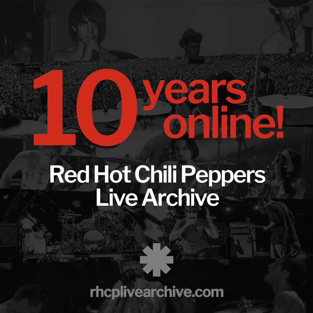 rhcplivearchive's tweet photo. It's our 10th anniversary today!

We plan on keeping the Live Archive alive for many years to come, continuing to add new features - any donations are incredibly helpful in keeping things going:
https://t.co/ZvAkAevKaI

Thank you for ten years of support❤️ https://t.co/JcubYkPZPl