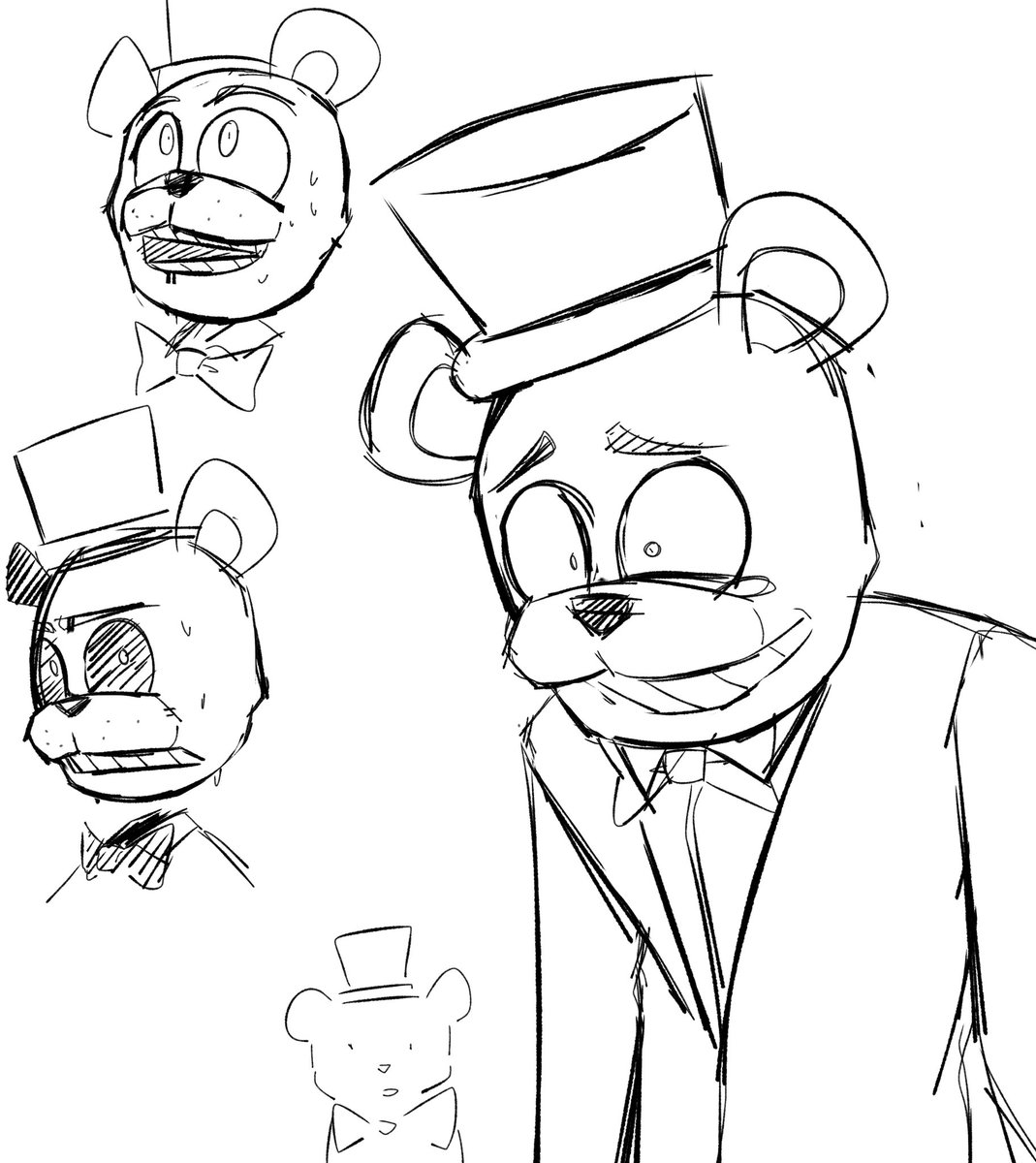Mon_Monspeet's tweet photo. Sketch of Fredbear https://t.co/bTiUaNSrYL