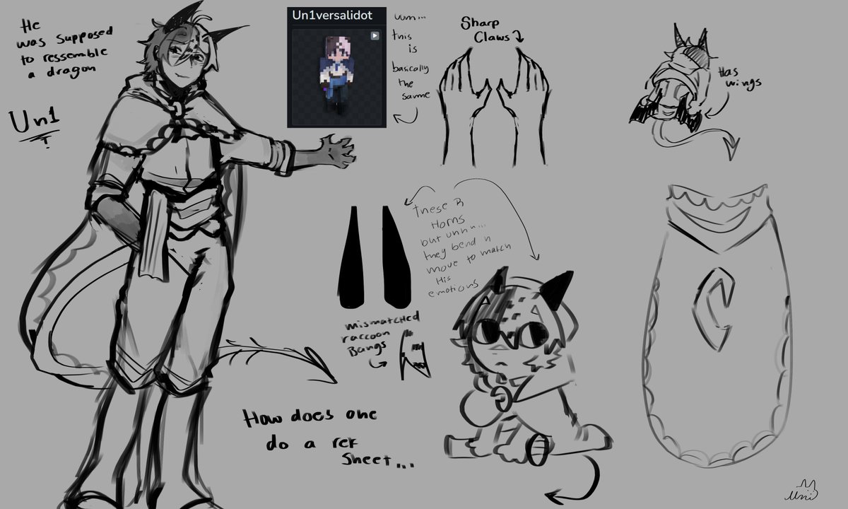 Universal1dot's tweet photo. he didnt have one. .. . till today LOL, im so sorry anon i lowk forgot strawpage existed

here's my sona ref sheet i did instead of studying for a test tomorrow 🫡🫡🫡 https://t.co/M4EGrWHdcL