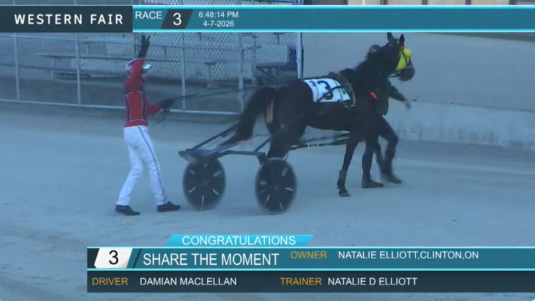 knows_lou's tweet photo. SHARE THE MOMENT (39TH) Career win and first of 2026 @TheRacewayWFD @SugarDoyle 11/1 upset https://t.co/R8xM8Ak2bW