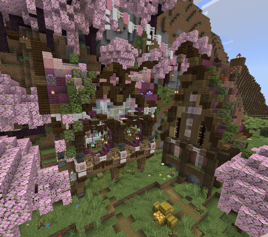 a__48h's tweet photo. 🌸🍃
 #Minecraft  
 #マイクラ
 #マイクラ建築 
 #マイクラ統合版 https://t.co/6mu7lfXm1i