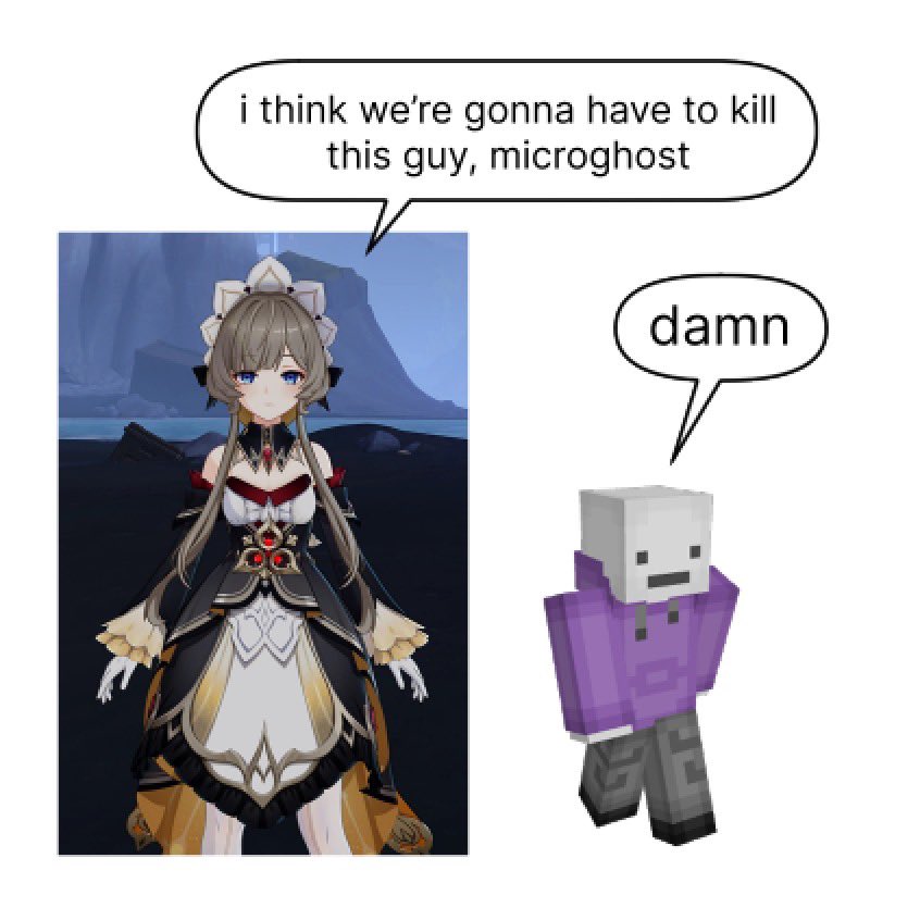 emiaegi's tweet image. spreading the sandrone and microghost agenda (the duo that i just made up)