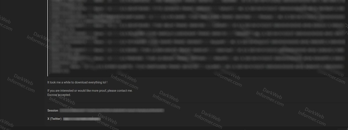 DarkWebInformer's tweet image. ‼️🇫🇷 Threat actor NormalLeVrai is selling alleged Service Telecom database containing 2,835,372 user records, 16GB source code, and email backups for $2,200.

The database reportedly includes customer profiles, change logs, feedback, and administrator data from the French