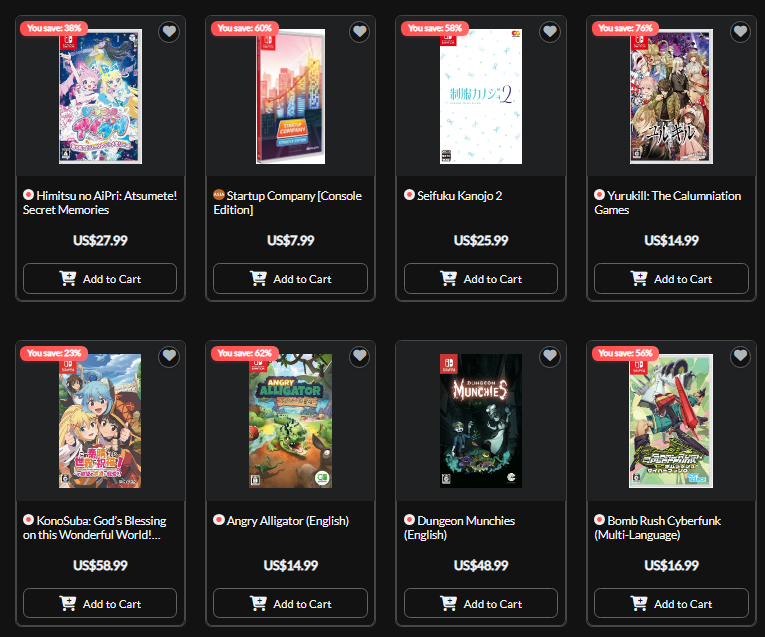 PhysicReleases's tweet image. Nearly 400 titles for Nintendo Switch, PlayStation 4, and PlayStation 5 are on sale at Playasia Clearance.
play-asia.com/en/clearance/c… #NSW #PS4 #PS5