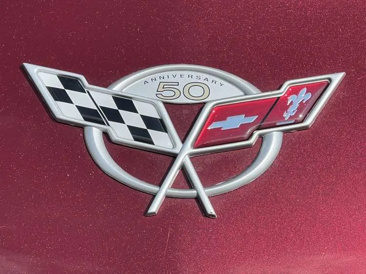 VettesM's tweet photo. The 2003 50th Anniversary Corvette isn’t just another C5.

It’s a pivotal moment in American sports car history, blending raw  LS1 power with game-changing F55 magnetic suspension and that exclusive  Anniversary Red Metallic swagger.

https://t.co/E8DkkFavL6 https://t.co/rudCp2W380