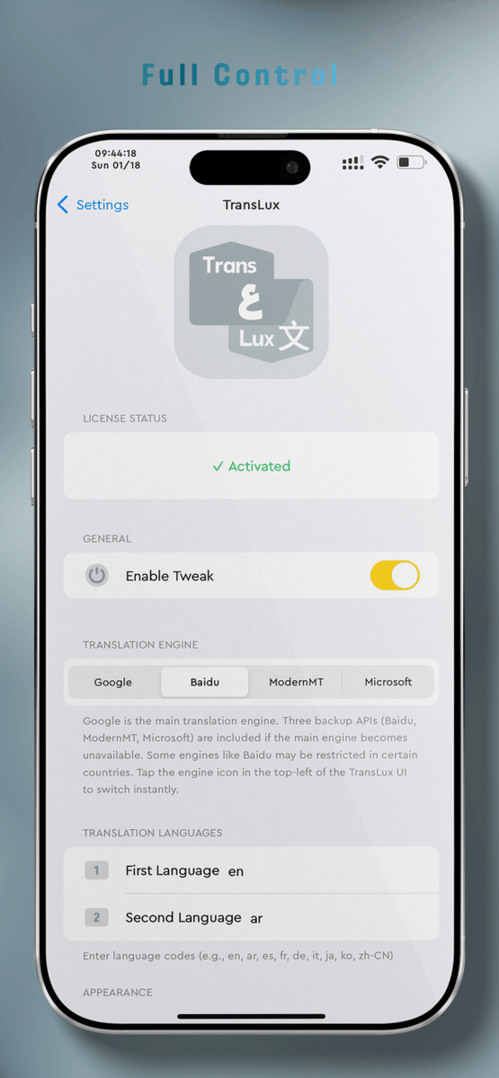 TweakUpdates's tweet image. Updated: TransLux 1.2.0 [Tweaks]

Advanced translation integration fo...

Architecture: iOS Rootless
Repository: Havoc #jailbreak

ios-repo-updates.com/repository/hav…