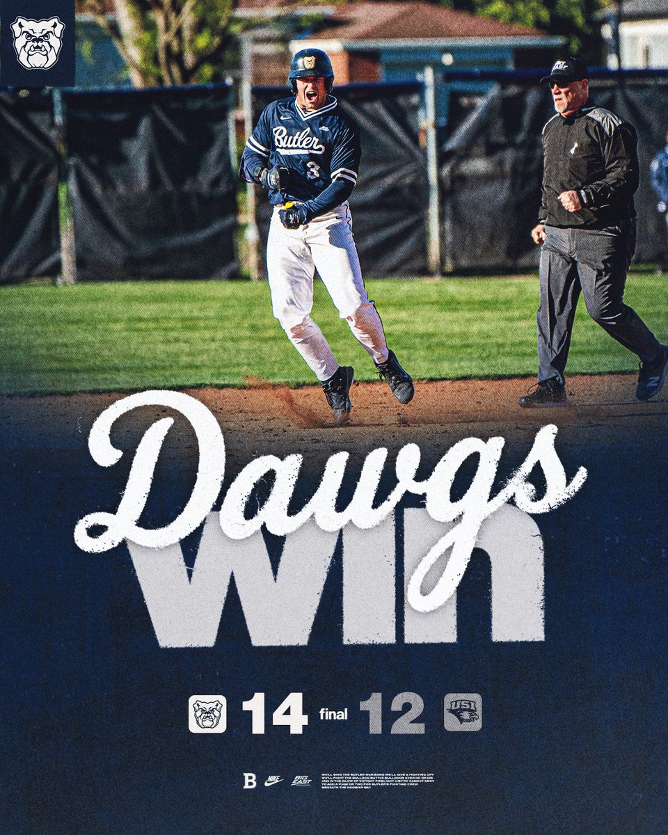 ButlerUBaseball's tweet photo. DAWGS WIN!😤 

#ButlerWay https://t.co/B7h6akwAPA