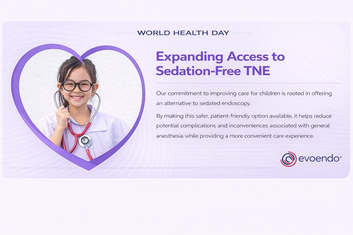 evoendo's tweet photo. Learn more about Sedation-Free TNE and how it’s expanding access to care.

https://t.co/CNx0H5vMot

 #EvoEndo #SedationFreeTNE #WeDoItForTheKids #NationalHealthDay https://t.co/qwau9RXo0W