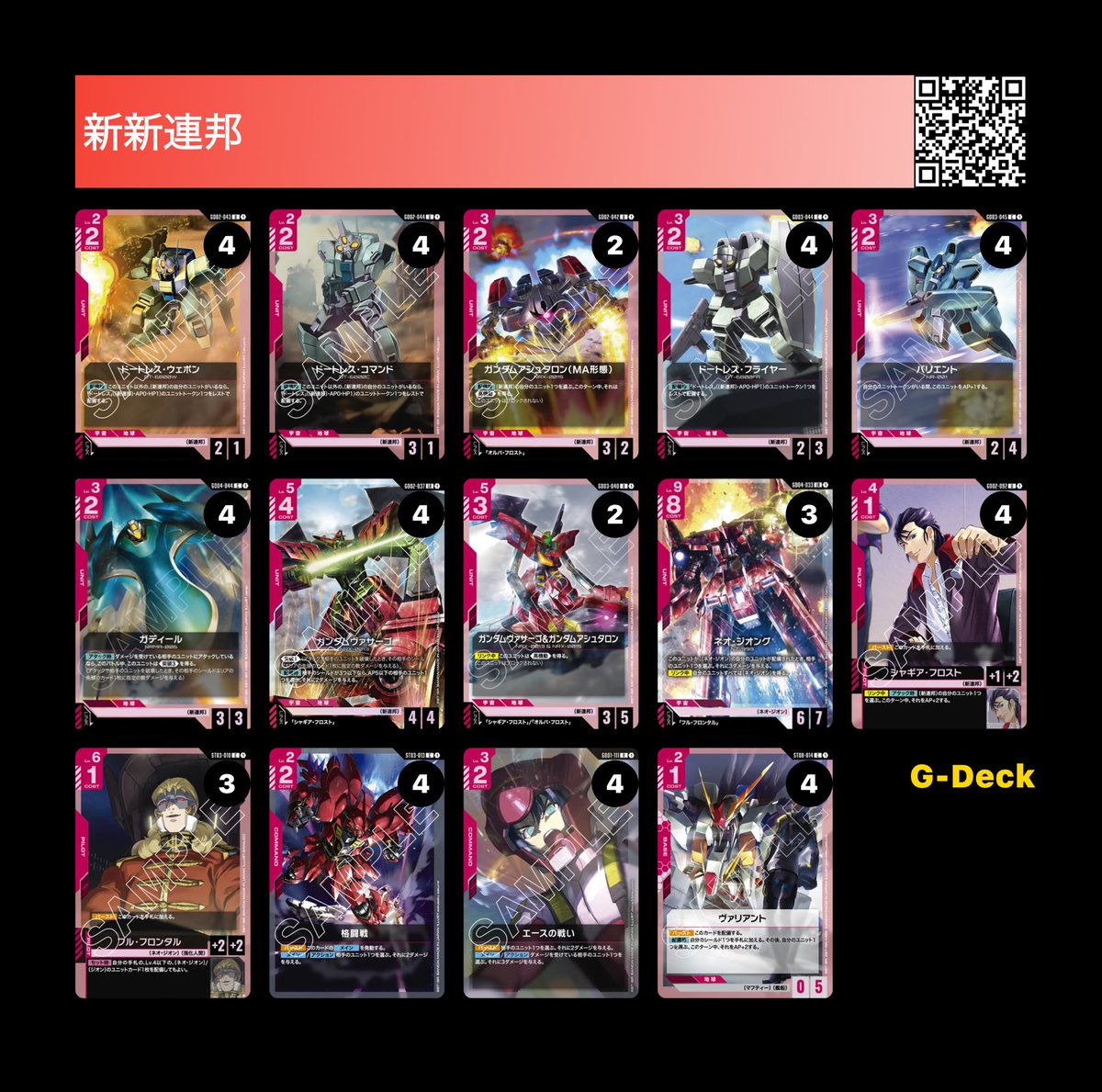 新連邦デッキを魔改造しました！ ネオ・ジオングは色々組み合わせると