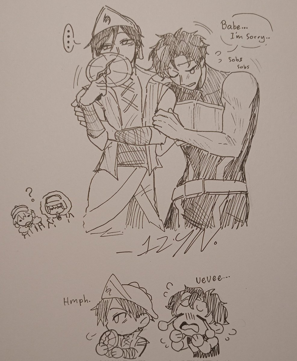 Dr3am_SuN's tweet image. #gensop #boicest
Gen: babe..🥺
Sop: ...no.

(Mau angst haligem lagi.)