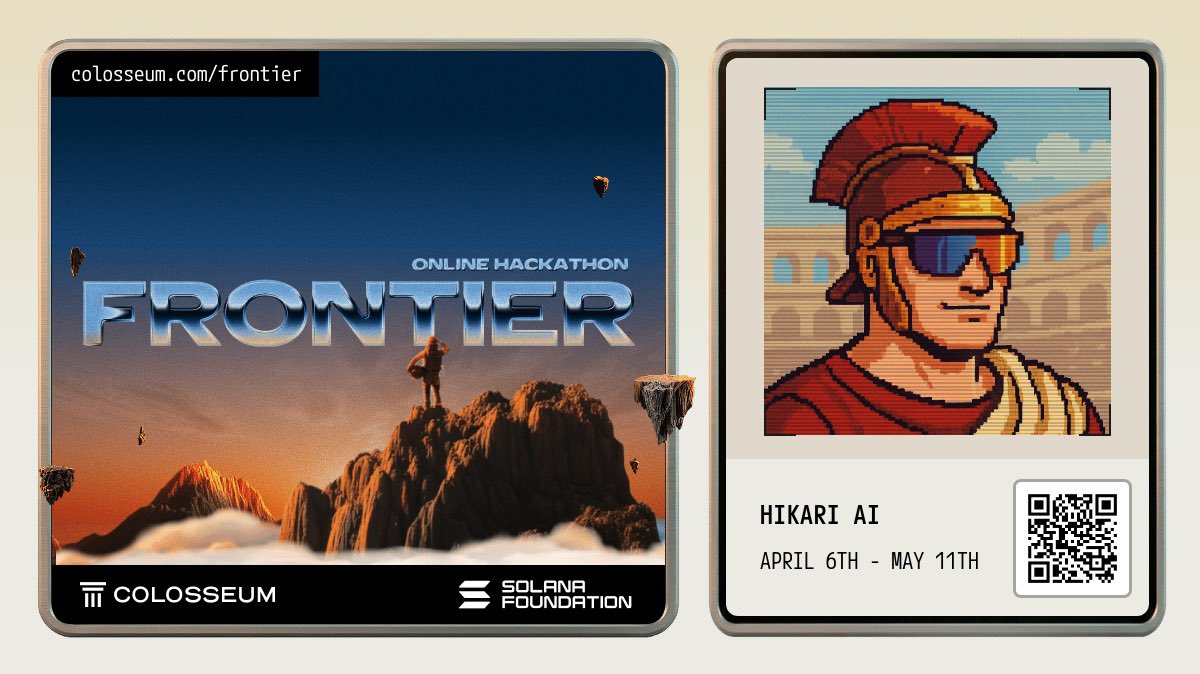 Welcome to the arena ⚔️
$HIKARI AI is live in the <a href="/colosseum/">Colosseum</a> Hackathon.

We’re building the next layer of crypto intelligence:

→ AI agents
→ live market data
→ early opportunity discovery

The frontier has begun.