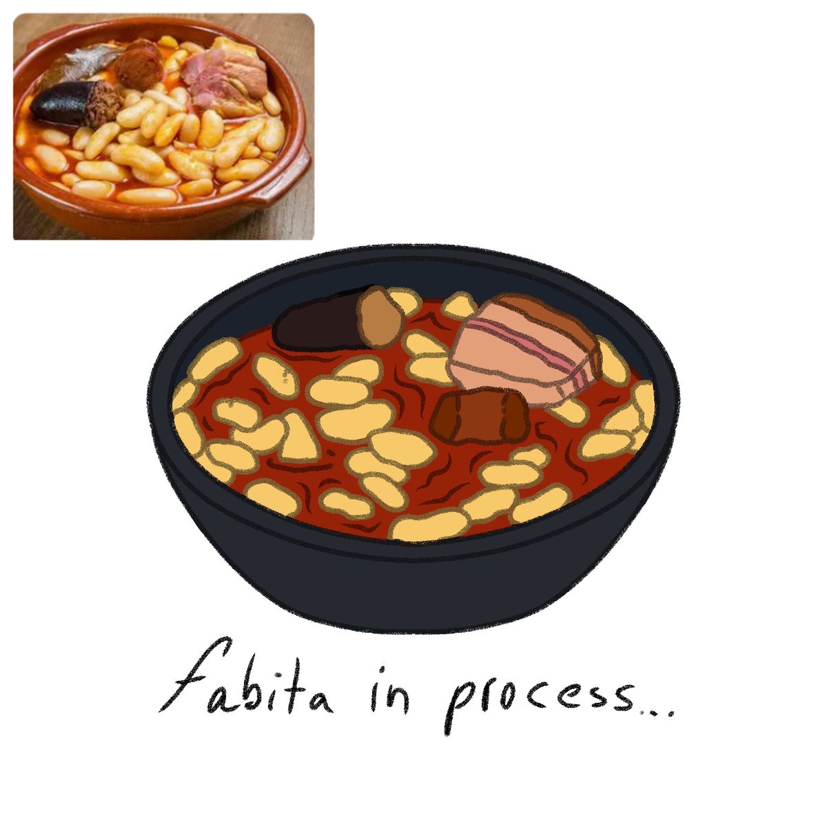 daibelart's tweet photo. Fabada 🍲
Tardó un mes en cocinarse pero más vale tarde que nunca!
.
.
.
#art #illustration #drawing #digitalart #fabada #dibujo #draw #ibispaintx https://t.co/vXkAqoDHIz