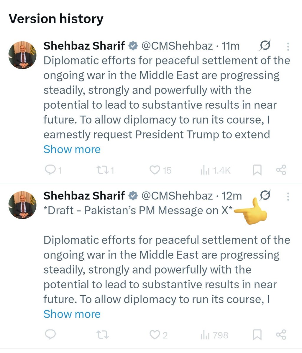 IHaiderjafri's tweet photo. @BRICSinfo This was a pre-planned move by the US, which had already told Pakistan to post a tweet. We would declare a ceasefire. Note: There was no discussion with Iran. https://t.co/nXjNfOD2HC