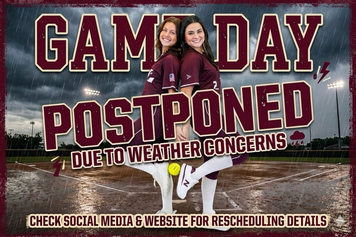 UWLSOFTBALL's tweet photo. Tomorrow’s game (4/8) will be postponed for a later date!! ☔️Stay tuned for this Saturday where the eagles will face UWW! 🦅 https://t.co/5aFhJno4eP