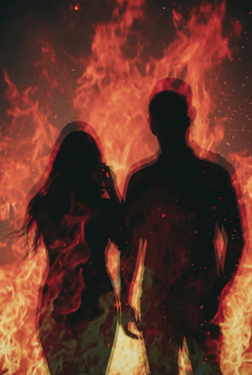 shortprose1's tweet image. #vss365 #ink #gabrielamariemilton #micropoetry 

In nights of black, when fires sing,
Shadows trace my pulse like ink, You breathe  in crimson lines When silence blooms and hunger strikes