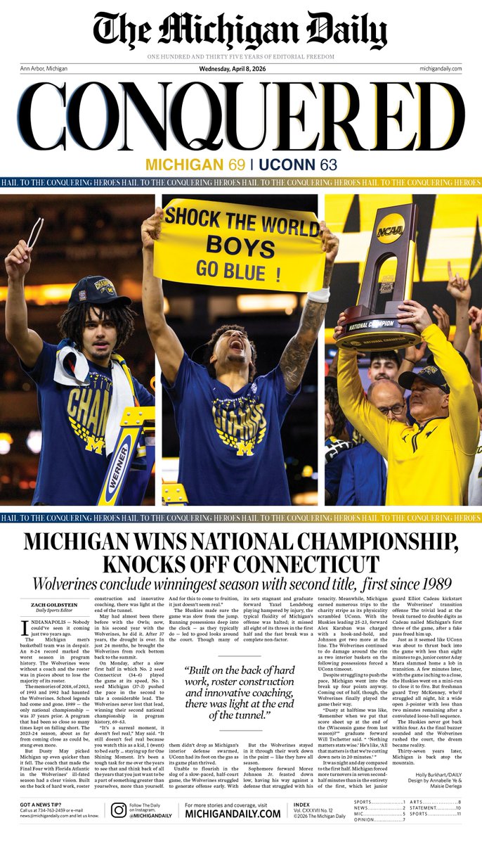 Michigan Daily Sports tweet media