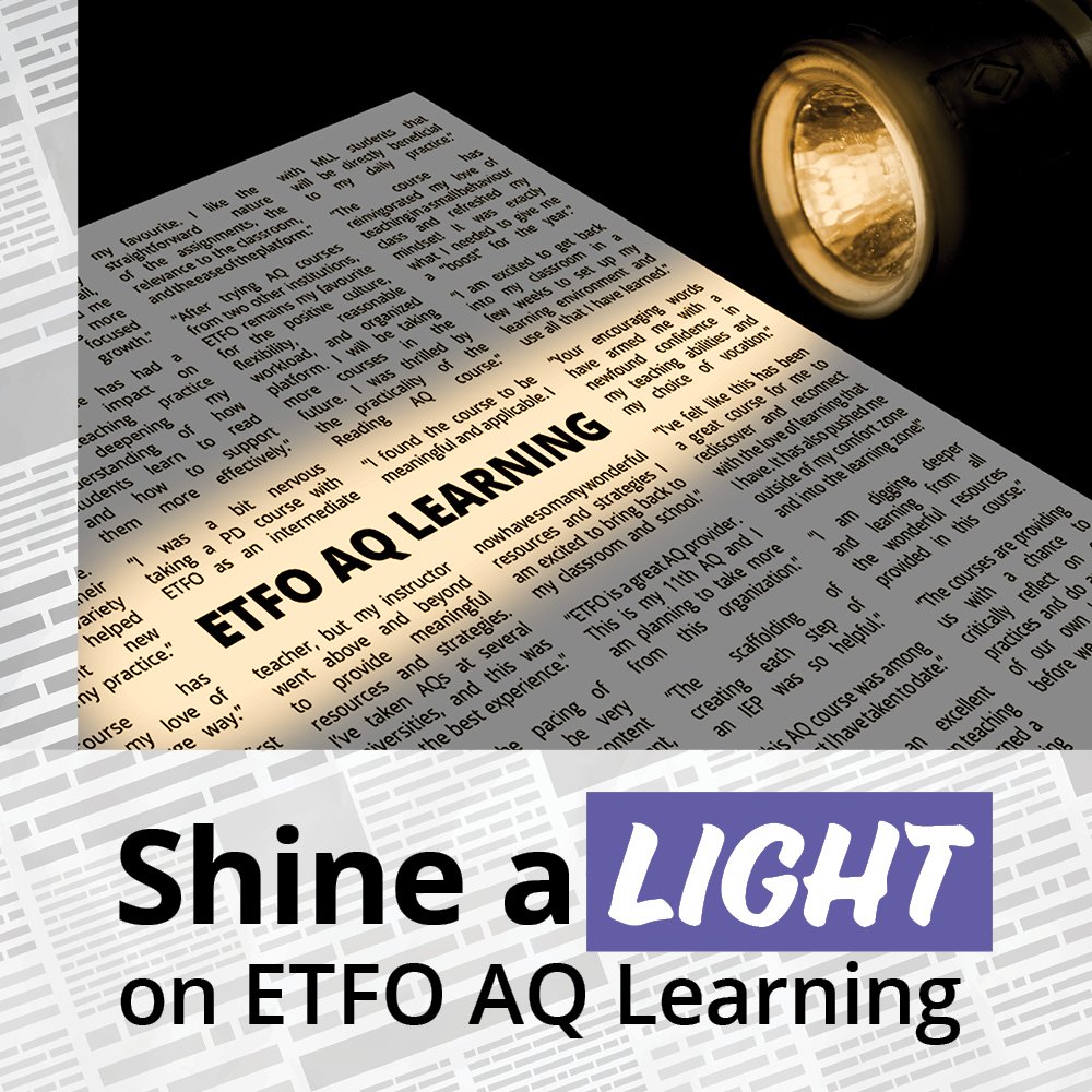 Register for your next #AQ now! Use Ministry of Education subsidies (via your board) for Math &amp; Special Ed (C &amp; D) courses. Deepen your expertise, invest in you, strengthen your teaching.  Receive a digital certificate to showcase professional growth. <a href="/ETFOeducators/">Elementary Educators</a>
