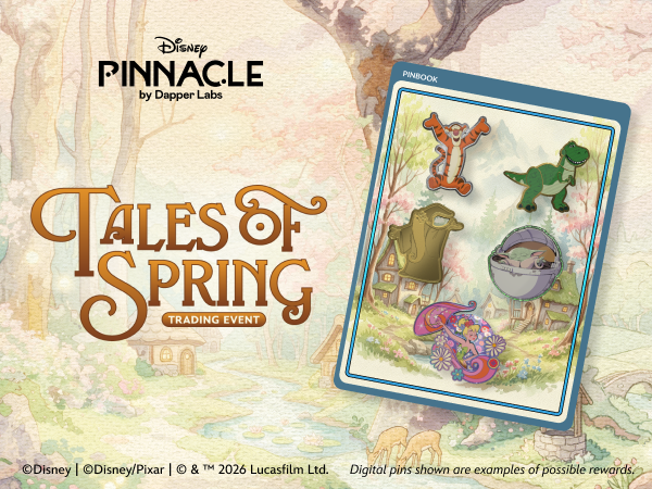 DisneyPinnacle's tweet photo. Every great story has a beginning... and this one starts with a trade. ✨

Celebrate the Spring season by making trades with collectors across the community and climbing each reward tier to unlock digital pins! 🎁

April 10. 🗓️

🧵👇 https://t.co/mvjI3lh8qx