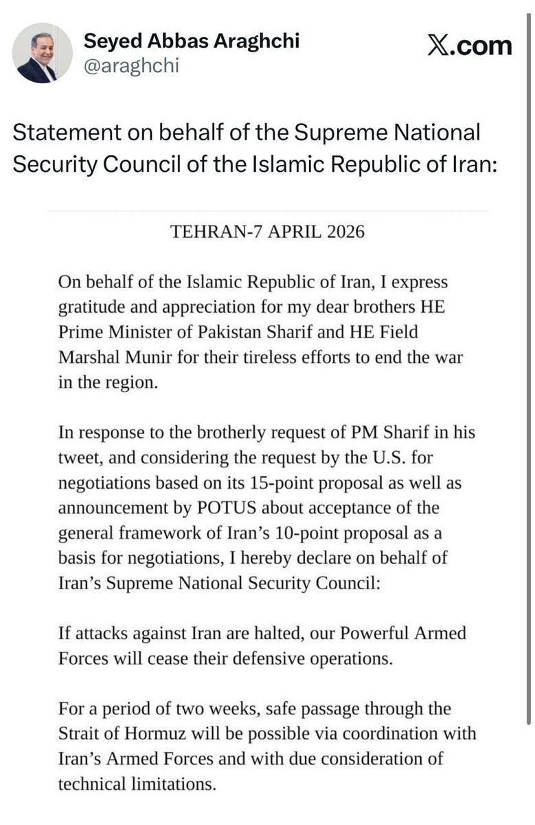 MehrnewsCom's tweet photo. Iran's FM Araghchi announces ceasefire terms on behalf of Supreme National Security Council https://t.co/iOxOJ27EpN