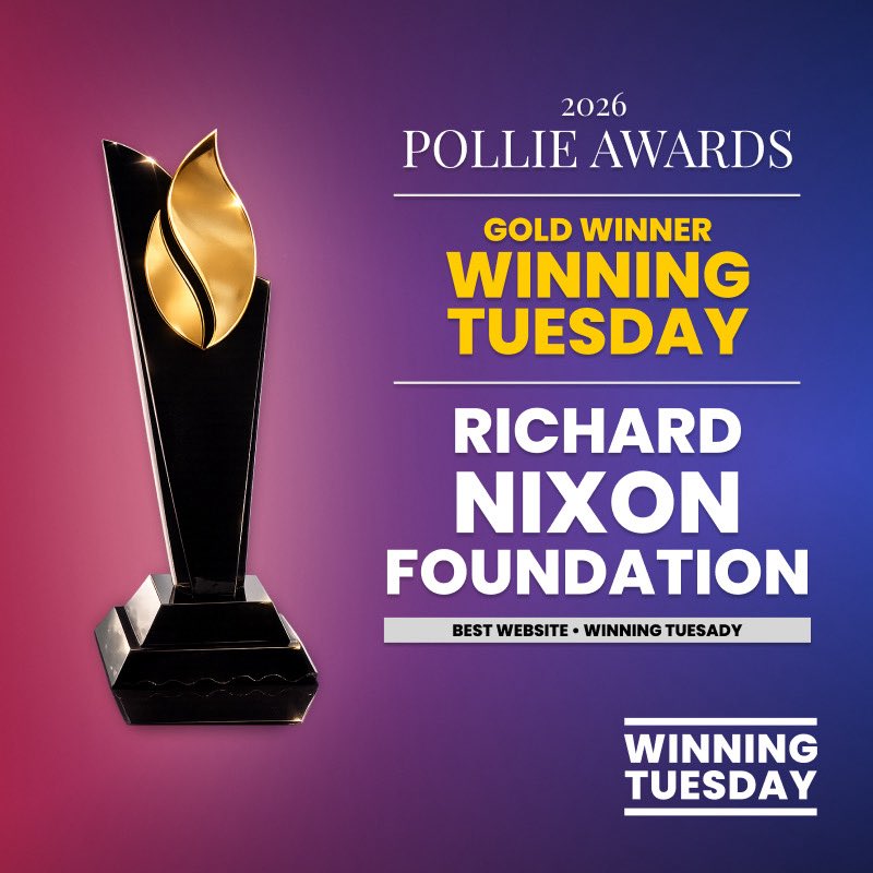 A big W for WT and President Nixon’s amazing story <a href="/TheAAPC/">The AAPC</a> Pollie Awards— Winning Tuesday brought home a GOLD🏅for our build of the Richard Nixon Foundation’s new website. 

We couldn’t have done it without the stellar <a href="/nixonfoundation/">Richard Nixon Foundation</a> team, or POTUS 37 himself, whose