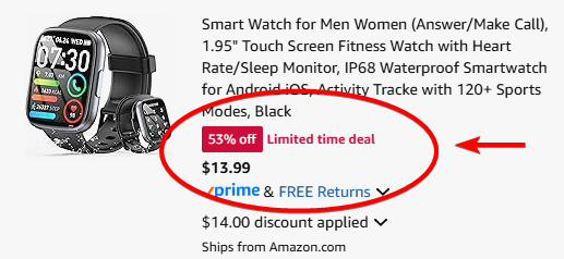 glitchaddicts's tweet image. $13 TOUCHSCREEN SMARTWATCH ON AMAZON 🚨

Clip $14 coupon. Retails ~$60 👀

Works w/ Android + iPhone!

pricedoffers.com/wpdhh #ad