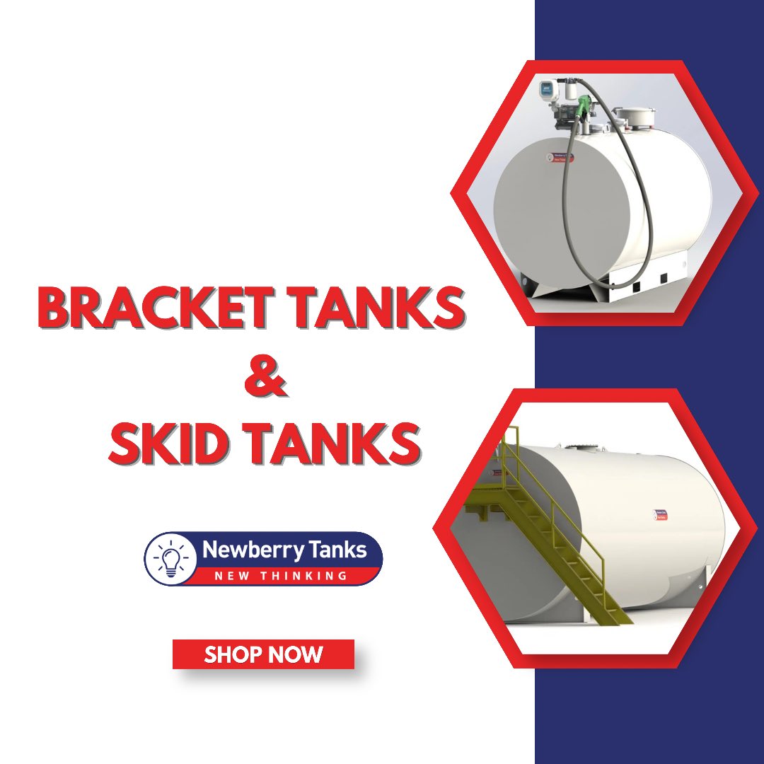 NewberryTanks's tweet photo. Skid tank or bracket tank? The better choice for aboveground storage depends on the application, site setup, and how the tank will actually be used.โจ๐See more from Newberry Tanks:ย https://t.co/N82e4BCpI1โจ#AboveGroundStorageTanks #UL142 #FuelStorage #TankComparison https://t.co/2wzJ17kCSE