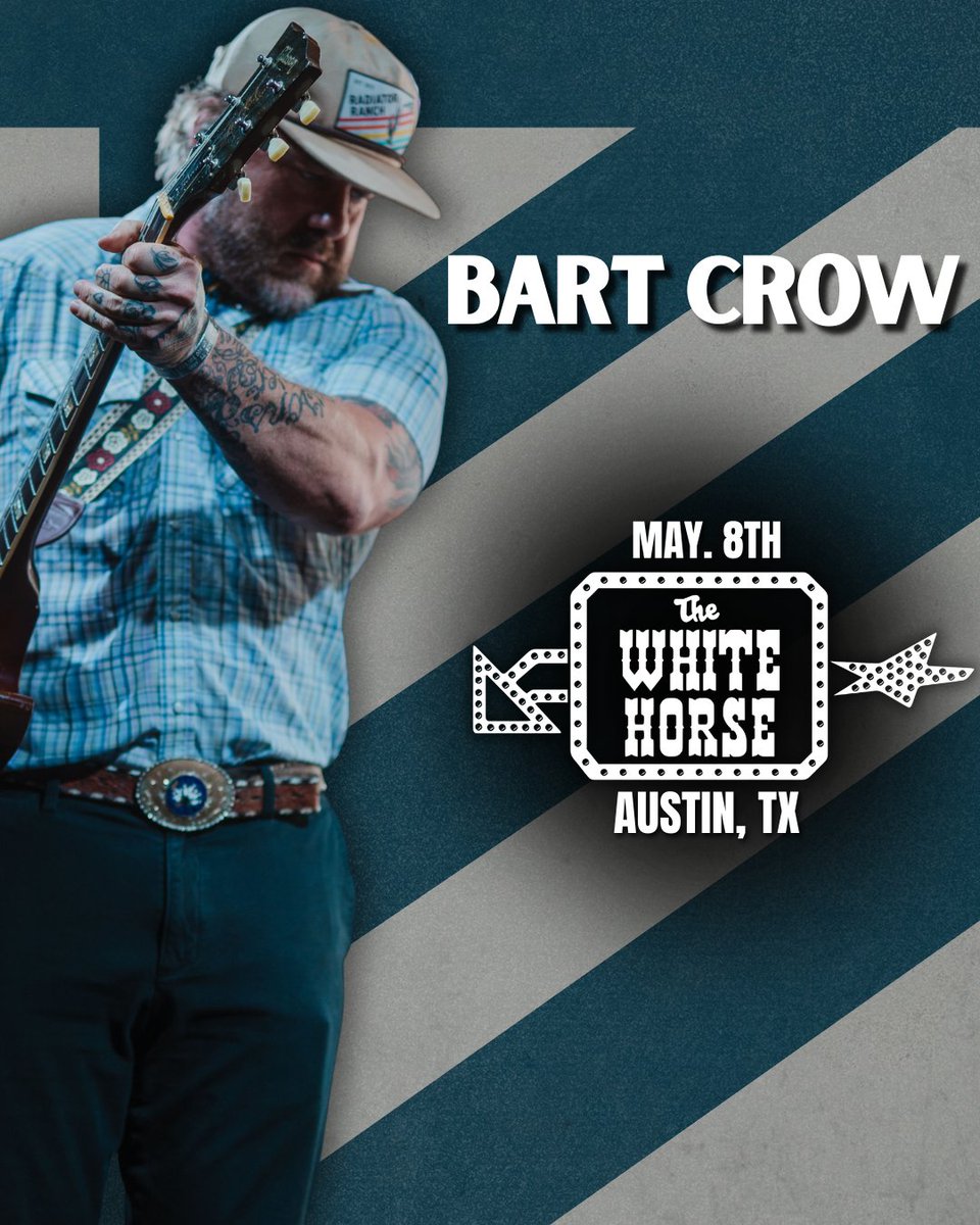 BartCrow's tweet photo. ICYMI! I'll be playing at The White Horse in Austin, TX on May 8th!!

Tickets are available at the door for $15🔥

📷IG: roamingrt https://t.co/xsjdAZd3Ba