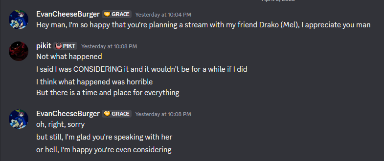 probablypikityt's tweet image. Woaaaah woah woah.
Hold your horses son.

Your friends ASKED if I would
To which I said I would consider it and that it wouldn't be for a while if I did, mostly because the full story wasn't out

I never promised anything, something I made clear to Evan
Do not drag me into this