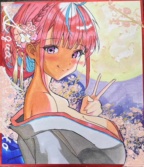 完成した所から、まだなにかできないかと時間を使って考えて加筆していくのが、なんだか楽しい 湊あくあさん ブルーアーカイブ ネルさん