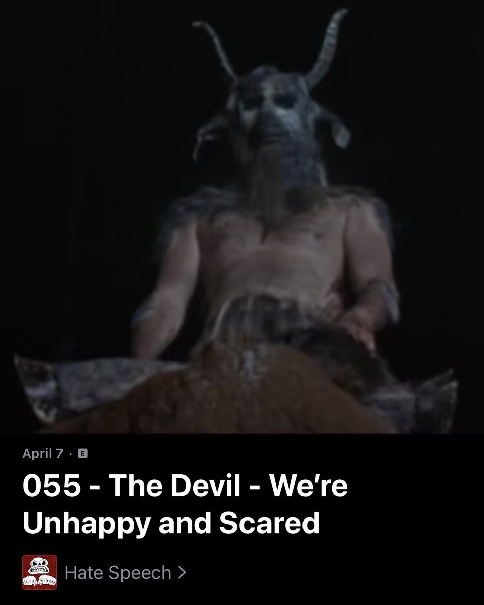 h8speechpod's tweet photo. Happy hating, new episode today. We’re covering THE DEVIL. Lucifer. Morning star. Ol scratch himself. We ingested all the devil information and movies we could. And some satanic panic. Listen at 🔗 below https://t.co/gQknKjsm5t