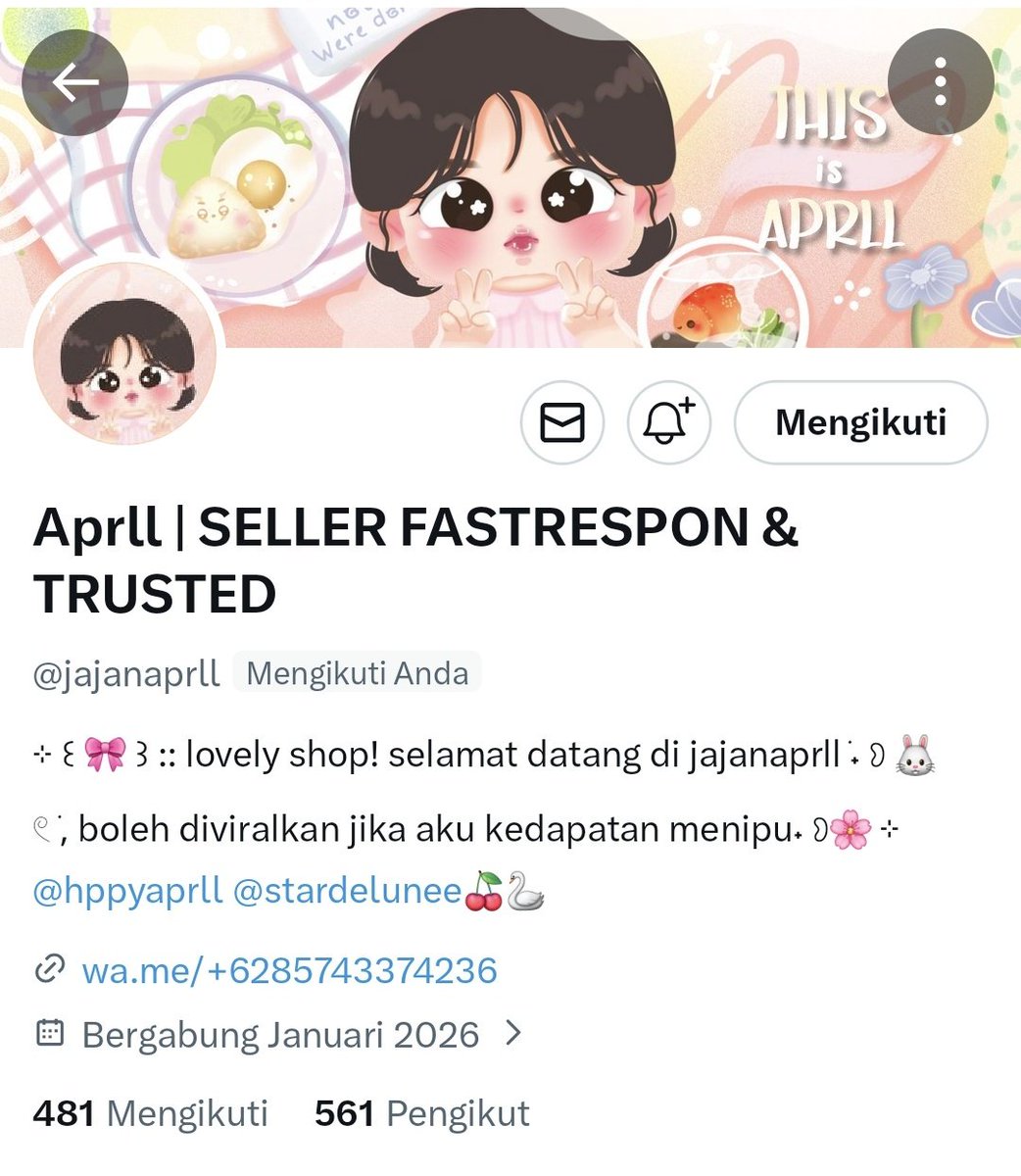 jajanaprll | SELLER FASTRESPON & TRUSTED tweet media