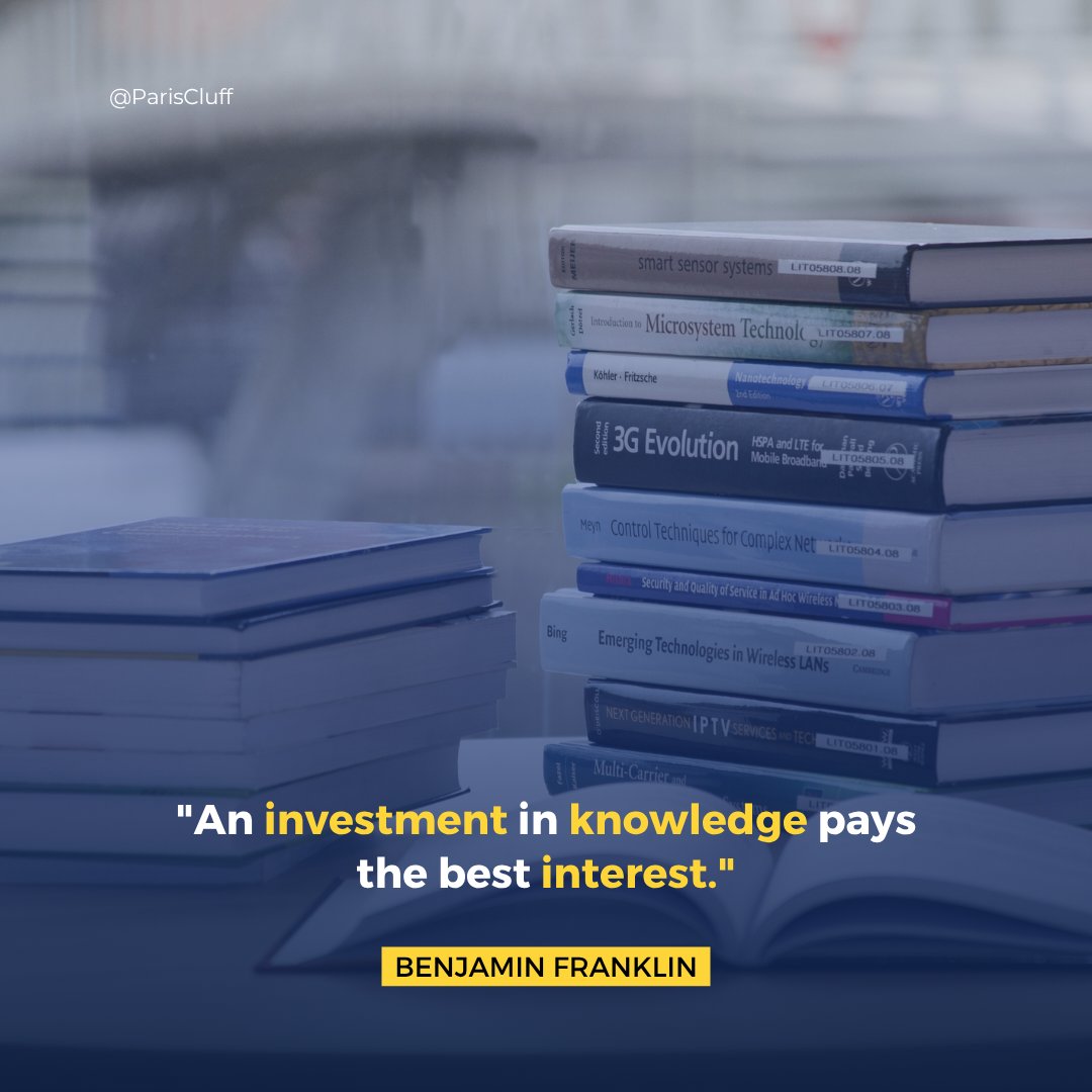 ParisCluff's tweet photo. What is the best investment? It's in yourself.  Financial Literacy being a part of that.

What have you  done to invest in yourself?
#financialeducation #FinancialLiteracy #moneymindset #debtfree #millionairenextdoor #investing #retirement #financialindependence https://t.co/MQZ0QpPWFM