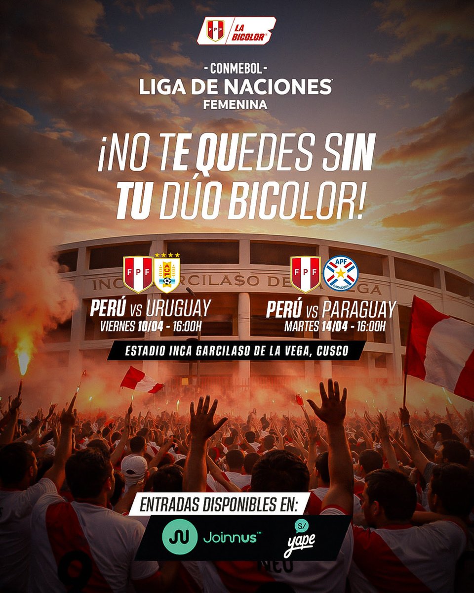 SeleccionPeru's tweet photo. 𝗗𝗼𝘀 𝗽𝗮𝗿𝘁𝗶𝗱𝗼𝘀, 𝘂𝗻𝗮 𝘀𝗼𝗹𝗮 𝗽𝗮𝘀𝗶𝗼́𝗻 🇵🇪❤️

🎟️ Consigue tus entradas para los partidos ante 🇺🇾 y 🇵🇾 en https://t.co/U61pGlJ9dP

🛒 También en puntos de venta físicos de Supermercados Orión

#UnSentimientoQueNosUne https://t.co/VqqvSjwljL