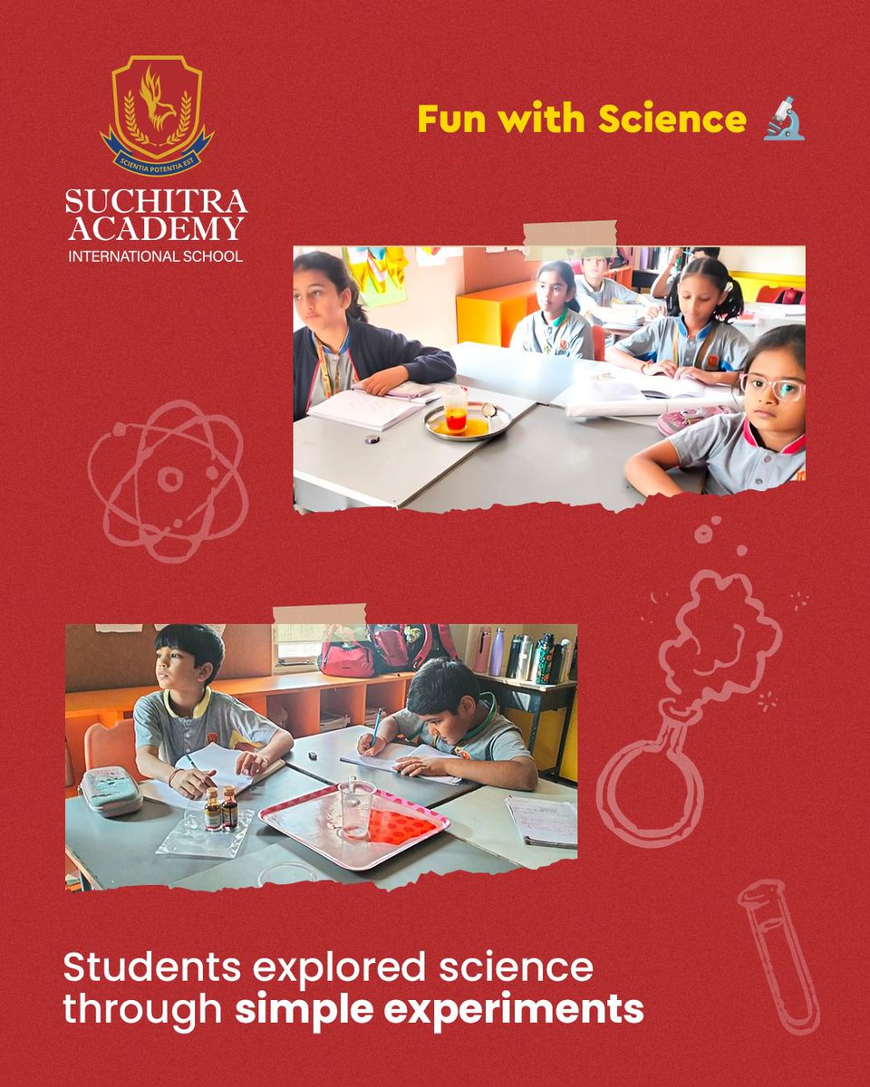 SuchitraAcad's tweet image. Where curiosity meets discovery!
Hands-on experiments helped our learners think, question, and explore the world through science. A reminder that science goes beyond textbooks it’s a way of understanding the world around us.

 #CuriousMinds #STEMLearning #Suchitraacademy