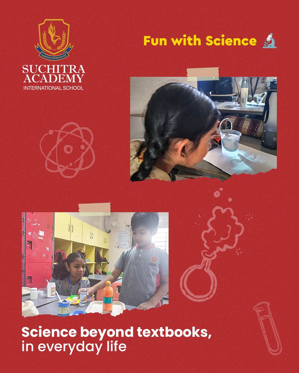 SuchitraAcad's tweet image. Where curiosity meets discovery!
Hands-on experiments helped our learners think, question, and explore the world through science. A reminder that science goes beyond textbooks it’s a way of understanding the world around us.

 #CuriousMinds #STEMLearning #Suchitraacademy