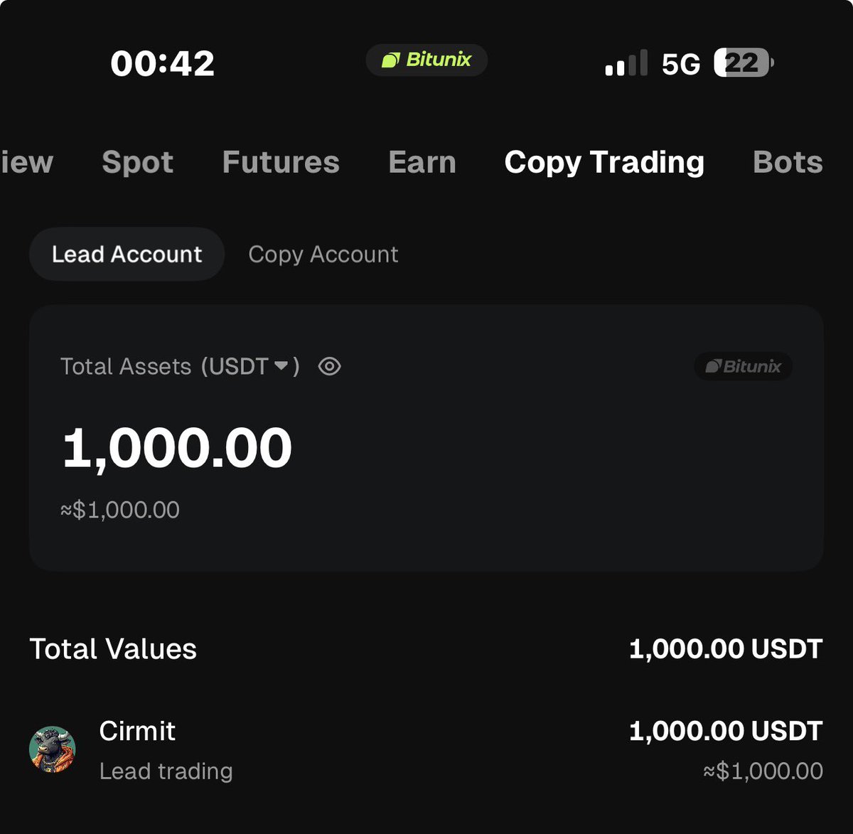 Cirmit's tweet image. Funded a public wallet with +$1,000 on bitunix 

Im going to try something