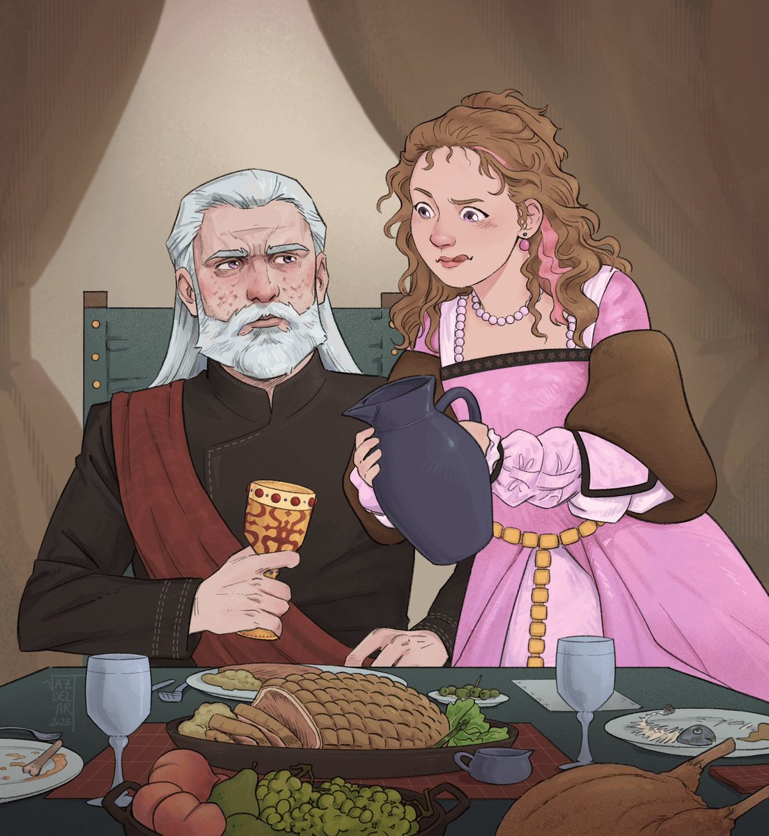 sweetrevxnge's tweet image. vaella being maekar’s favorite grandchild is canon #to #me