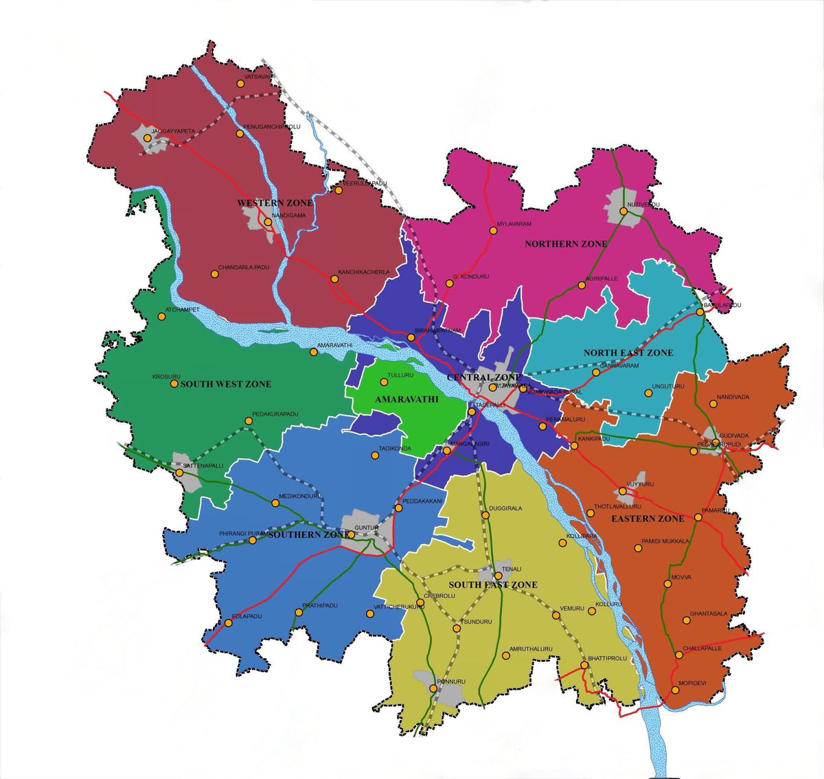 SBSUSA007's tweet photo. అమరావతి - హైదరాబాద్ : రెండు నగరాలు - ద్వంద్వ ప్రమాణాలు! 

హైదరాబాద్ మహానగర ప్రాంతం(HMDA) తెలంగాణలోని హైదరాబాద్, మేడ్చల్-మల్కాజిగిరి, రంగారెడ్డి,  సంగారెడ్డి జిల్లాలలో విస్తరించి ఉంది. 

*  హైదరాబాద్ జిల్లా (కోర్ సిటీ): 13 మండలాలతో కూడిన ప్రధాన నగరాన్ని ఇది కలిగి ఉంటుంది.

* మెడ్చల్-మల్కాజ్‌గిరి జిల్లా: ఉత్తర పట్టణ ప్రాంతాలను కవర్ చేస్తుంది(బాలానగర్ నుంచి పేట్ బషీరాబాద్ దాకా).

* సంగారెడ్డి జిల్లా: వాయువ్య విస్తరణలను కలిగి ఉంటుంది(బి హెచ్ ఇ ఎల్, పటాన్చెరు నుంచి కంది దాకా).

* రంగారెడ్డి జిల్లా: పశ్చిమ, దక్షిణ శివారు ప్రాంతాలను కలిగి ఉంది. రంగారెడ్డి జిల్లా, కీలకమైన పశ్చిమ ఐటీ కారిడార్లు మరియు త��ర్పు నివాస శివారు ప్రాంతాలతో సహా, దాదాపు అన్ని వైపులా హైదరాబాద్ నగరాన్ని చుట్టుముట్టి ఉంది. సేరిలింగంపల్లి, రాజేంద్రనగర్, శంషాబాద్, మొయినాబాద్, హయత్నగర్ , సరూర్‌నగర్, మణికొండ వంటి సైబరాబాద్ ప్రాంతాలు దీనిలోని ప్రధాన భాగాలు.

ఈ జిల్లాలన్నీ హైదరాబాద్ మెట్రోపాలిటన్ డెవలప్‌మెంట్ అథారి��ీ (HMDA) అధికార పరిధిలో ఉన్నాయి. (హైదరాబాద్ నగరం గురించి తెలిసిన వాళ్ళు ఈ లింక్ ని ఓపెన్ చేసి చూస్తే దాని విస్తృత్తి ఎంత అనూహ్యంగా వుందో తెలుస్తుంది:
https://t.co/4a6ijRMoWZ )

           ఇదే తర్కాన్ని అమరావతికి వర్తింపజేసినప్పుడు విజయవాడ కేంద్రంగా వున్న ఎన్టీఆర్ జిల్లా, మచిలీపట్టణం కేంద్రంగా వున్న కృష్ణా జిల్లా, గుంటూరు కేంద్రంగావున్న గుంటూరు జిల్లా, నరసరావుపేట కేంద్రంగా వున్న పల్నాడు జిల్లాలకు చెంద���న వివిధ ప్రాంతాలు అమరావతి మెట్రోపోలీటన్ ఏరియా(AMA) కిందకు వస్తాయి కదా.

 ఈ ప్రాంతాలన్నీ ఇప్పటికే విజయవాడ, గుంటూరు నగరాలకు అనుసంధానమై ఉన్నాయి. హైదరాబాద్ లో ఫోర్త్ సిటీ పేరుతో 30వేల ఎకరాలలో నిర్మిస్తున్న నగరం వలెనే అమరావతి ఉంటుంది. 

ఒకేఒక్క తేడా ఏమంటే అమరావతి కి రాజధానిగా ప్రత్యేకత ఉండటం. ఈ అమరావతి మెట్రోపోలిటన్ ఏరియా జనాభా ��ప్పటికే దాదాపు 50లక్షలు. ఇది దేశంలోని మహానగరాలలో 11వ లేక 12వ స్థానంలో ఉంటుంది.

ఇదిలా వుండగా అభివృద్ధి కేంద్రీకరణ జరగటం ఏమిటి?, అమరావతిలో నివసించటానికి ప్రజలు ఎక్కడినుంచి వస్తారు? వంటి ప్రశ్నలను, ఆంధ్రుల తెలివితేటలను తక్కువగా అంచనా వేస్తూ,  హైదరాబాద్ లో వుండి సంధించే మేధావులను చూస్తుంటే ఔరా అనిపించక మానదు!

Narasimha Rao  గారి వాల్ నుంచి