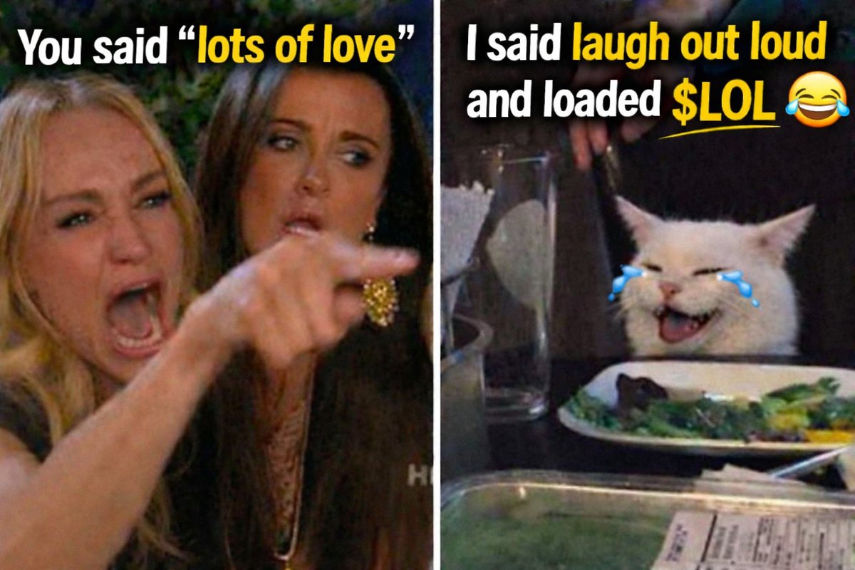 Imagine still thinking LOL means lots of love
couldn’t be us 😂 $LOL