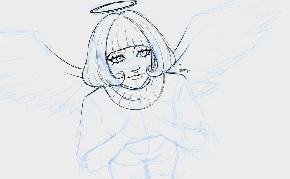 Gamjita_'s tweet photo. A Wip of the Angel of Jjk https://t.co/63vZqWNSMY