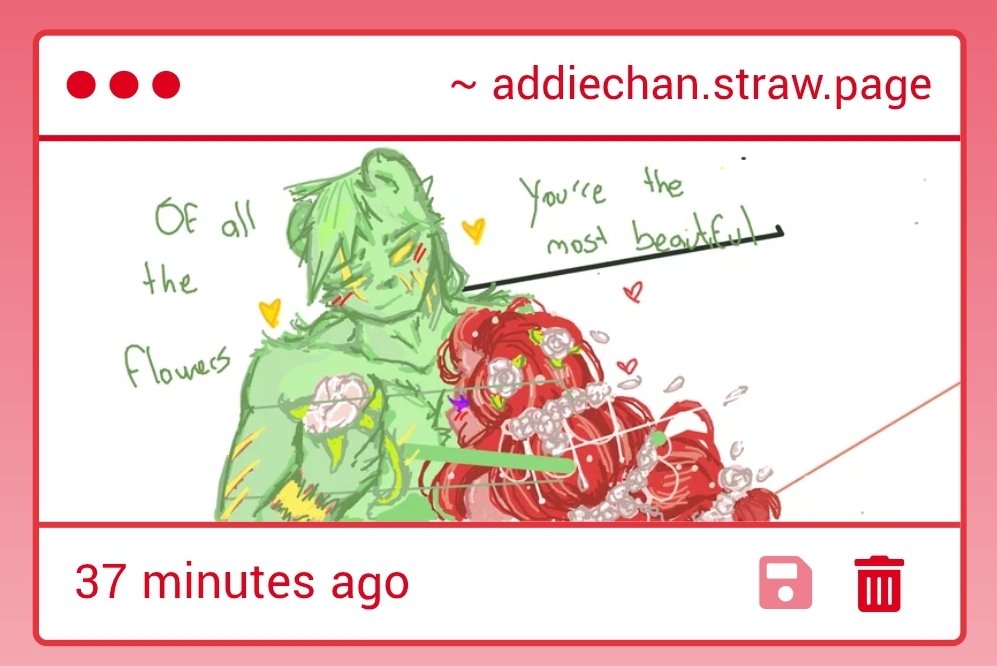 Addie_chann's tweet image. aphrodite herself came to my strawpage and blessed it with this beauty infront of my eyes SO PRETTY IMGONN CRY 
HER QUILLS, THE FLOWERS, HIS LOVESICK FACE UGHH literal eye candy. he's so sweet yestrue flippy she's the most beautiful #preach THANKNU @Mapa_Sandlez4 💗
#Flippyxflaky