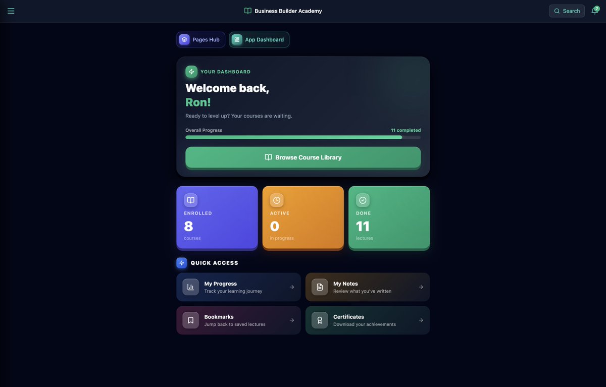 rsibayanllc's tweet photo. I've built Business Builder Academy with @Base44, an all-in-one solution for entrepreneurs using 5+ different platforms to run their business. Course creation, affiliate marketing, memberships, subscriptions, email, and much more  https://t.co/5uTU8ostrz https://t.co/6RyHNTZCE9